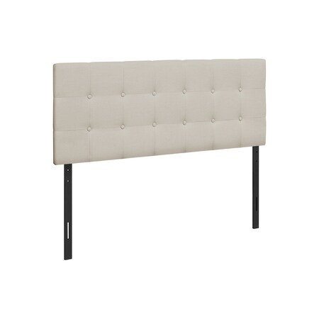 Homeroots Beige Linen Blend Upholstered Full Headboard 490174