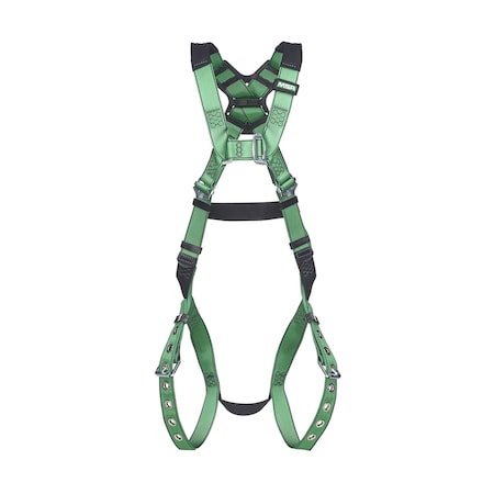 Msa Safety V-FORM(TM) Safety Harness Fall Protection Harness, M, 400 lb, Quick-Connect Chest/ Back D-Ring 10206058