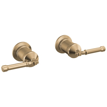 Delta Broderick Wall Mount Tub Filler Handle Kit-Lever In Lumicoat Champagne Bronze H583CZ-PR