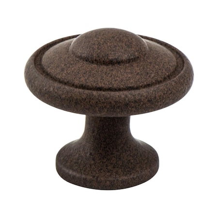 Berenson 1.187 in. dia. Euro Traditions Knob with Dull Rust 2928-1FE-P