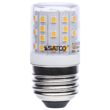 Satco 3.5W T14 LED 3000K CCT Medium Base Clear Finish Appliance Lamp 120-240 V S11200