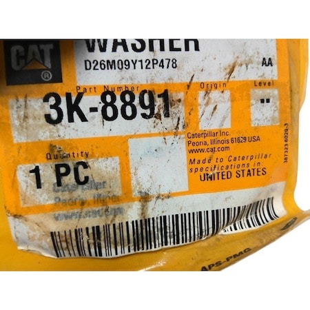 Caterpillar WASHER, CATERPILLAR OEM 3K8891 3K8891