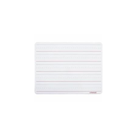 Universal Lap/Learning Dry-Erase Board, Lined, 11 3/4" x 8 3/4", White, 6PK UNV43911