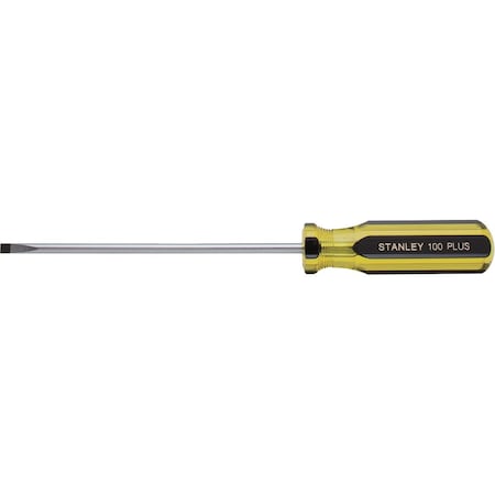 Stanley 100 PLUS 3/16'' x 6'' Cabinet Tip Slotted Screwdriver 66-186-A