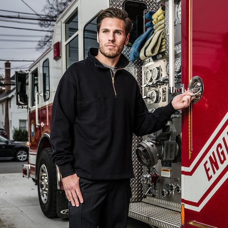 Game Workwear The Patriot Open-Bottom Jobshirt, Black, Size Small 8270