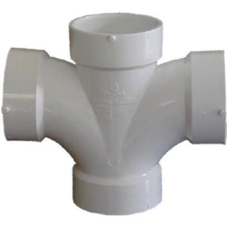 Charlotte Pipe And Foundry PVC 004291200HA 3X2 RED DBL SANITARY TEE PVC DWV PVC 00429 1200HA