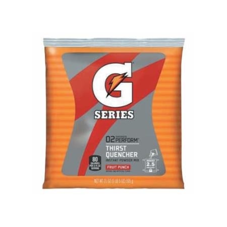 Gatorade G Series 02 Perform Thirst Quencher Instant Powder, 21 oz, Pouch, 2.5 gal Yield, Fruit Punch, 32PK 308-33691