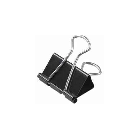 Universal Binder Clips in Dispenser Tub, Mini, Black/Silver, 60PK UNV11060