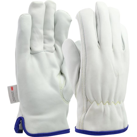Pip Premium Top Grain Cowhide Leather Drivers Glove with 3M Thinsulate Lining, Keystone Thumb, 12PK 77-269/L