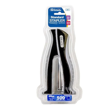 Bazic Products Stand-Up Standard (26/6) Full Strip Stapler with 500 Staples 621
