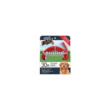 Pet Expert Dog Tie Out, Heavy Weight Steel Aircraft Cable, 30-Ft. PE223857