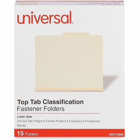 Universal Universal Manila Classification Folders, Letter, Six-Section, 15/Box UNV10300***