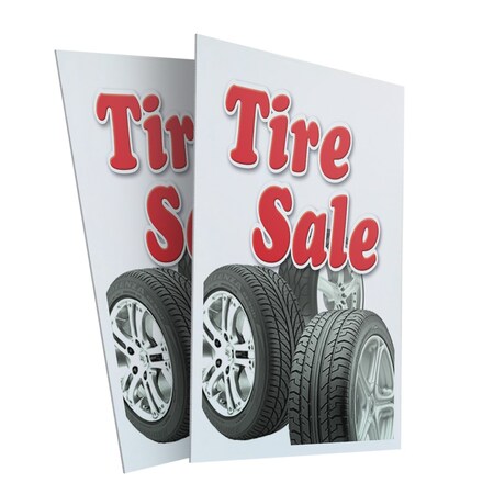 Signmission Tire Sale, Plastic Signs Only 24 Inch x 36 Inch, Corrugated Plastic, 2PK CSB-2436-2PACK-Tire Sale
