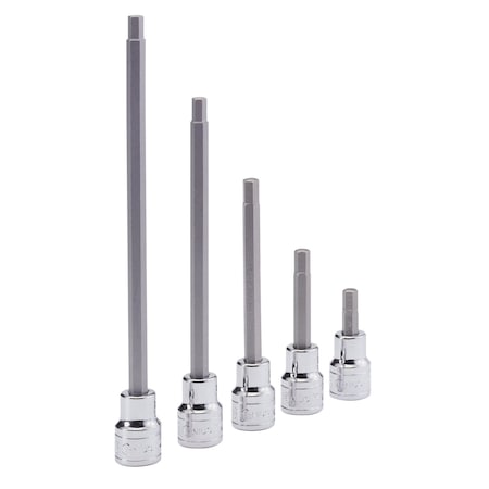 Genius Tools 1/2in Dr. 8mm Hex Bit Socket 190mmL 410+2748