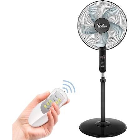 Ipower Simple Deluxe Commercial Stand Fan 16 inch with remote control HIFANXSTAND16RC