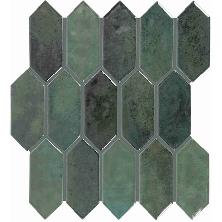 Daltile Miramo 2'' x 5'' Ceramic Picket Wall Mosaic, 12PK MR49PCK25MBMSGL