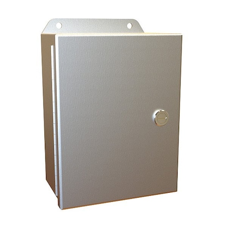 Hammond Latches Electrical Enclosure, 8 in H, 4 in D, 6 in W, 12, 13, 3R, 4, 4X, Aluminum EJ863AL