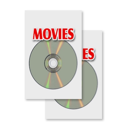 Signmission Movies, Vinyl Decals Only 24 Inch x 36 Inch, Vinyl Decal, 2PK DSB-2436-2PACK-Movies