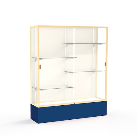 Ghent Spirit Floor Display Case 60x72x16, Plaque, Champange 375PB-GD-NY