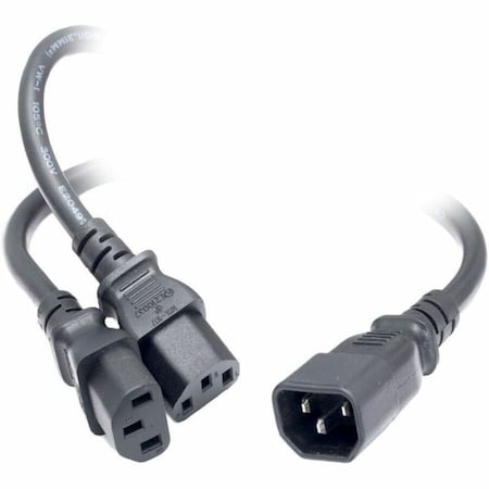 Monoprice Power Cord Splitter - IEC 60320 C14 to 2x IEC 60320 C13_ 16AWG_ 13A_ S 41094