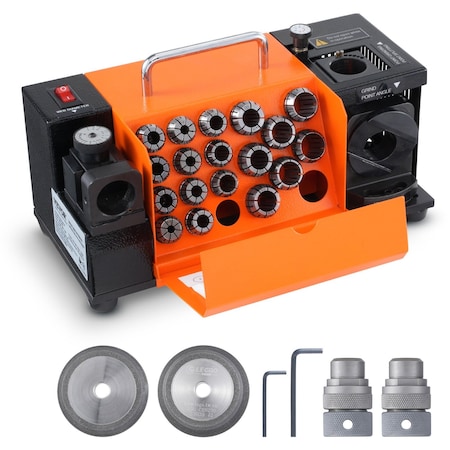 Vevor Drill Bits Sharpener 3-20mm Bits Grinder Sharpener & 18 Collets MR-20G