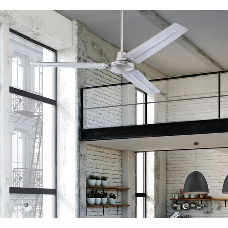 Westinghouse Jax 56 in. Brushed Nickel White Indoor Ceiling Fan 72381