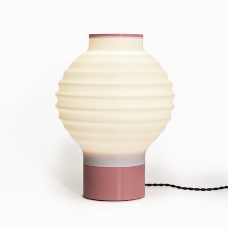 Jonathan Y Asian Lantern 15 in. Vintage Traditional Plant-Based PLA 3D Printed Dimmable LED Table Lamp, White/Ho USA1003C