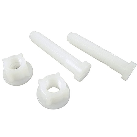 Danco Seat Hinge Bolt, Plastic, White 80822