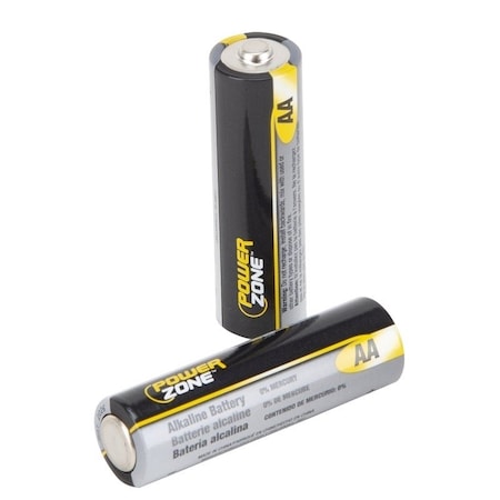 Powerzone Battery, 1.5 V Battery, AA Battery, Zinc, Manganese Dioxide, and Potassium Hydroxide LR6-16P