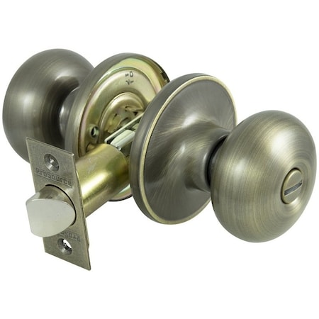 Prosource Privacy Lockset, Tubular Design, Antique Brass TF810V-PS
