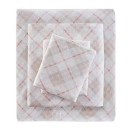 Imageware Systems Cozy Flannel Sheet Set, Pink Plaid - Twin TN20-0275