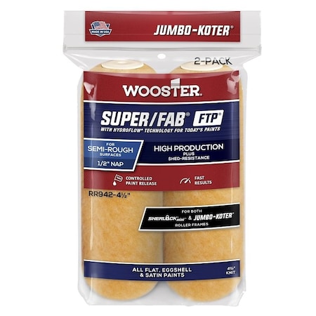 Wooster COVER PNT RLR 4-1/2X1/2IN, 2PK 0RR9420044