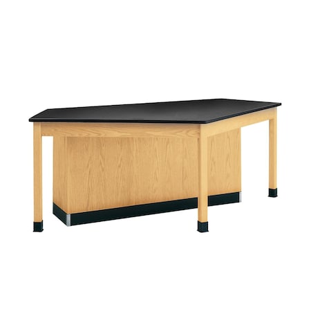 Diversified Spaces Workstation, Oak, Wood Frame, 96 in W, Red 2956KF