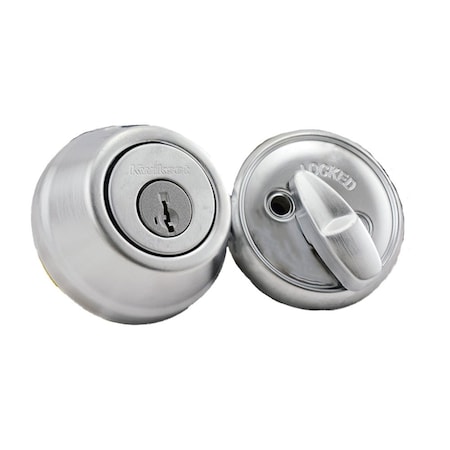 Kwikset Single Cylinder Deadbolt SmartKey with 6AL Latch and STRKP Strike Pack which includes Square 780-26DS.STRKP