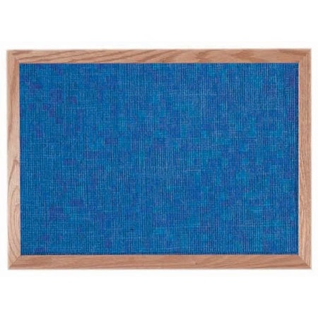 Aarco Designer Fabric Bulletin Board w/ an Oak Frame, Frame: Clear Lacquer, Board: Wedgewood 18''Hx24''W OF1824014