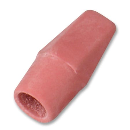 Dixon Ticonderoga Wedge Pencil Cap Erasers, Pink, PK200, 200PK 79003