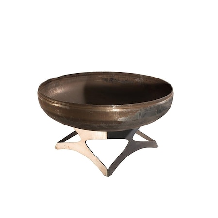 Ohio Flame OF48LTY-CB 48 dia. Liberty Natural Steel Curved Base Fire Pit OF48LTY_CB