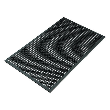 Mats Matting, Rubber, 3 ft W x 5 ft L, Black KM