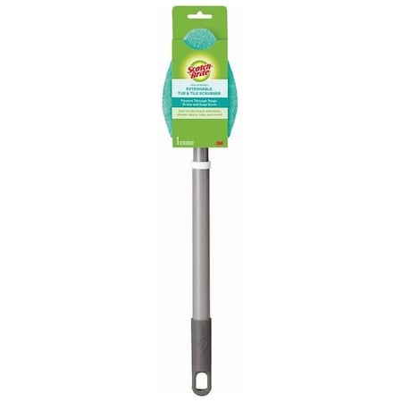 Scotch-Brite Shower Scrubber, 19 in L, 3 in W, TealWhite 549X-4