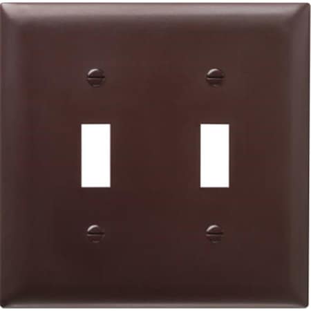 Nextgen SP2U 2 Gang 2 Toggle Opening Urea Wall Plate, Brown NE570307