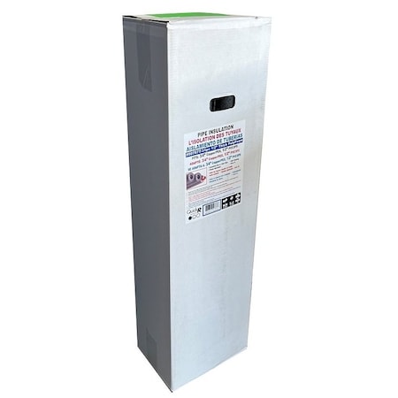 Quick R Pipe Insulation, 46 in L, Poly, Charcoal, 34 in Pipe 50787T