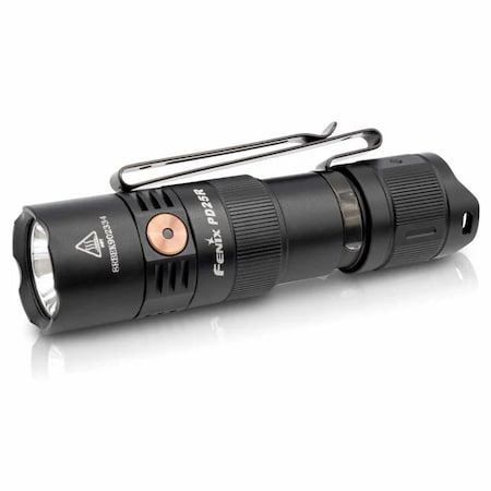 Fenix Lighting Mini Flashlight, 3.70" L, 550 lm, Black PD25RSTBK
