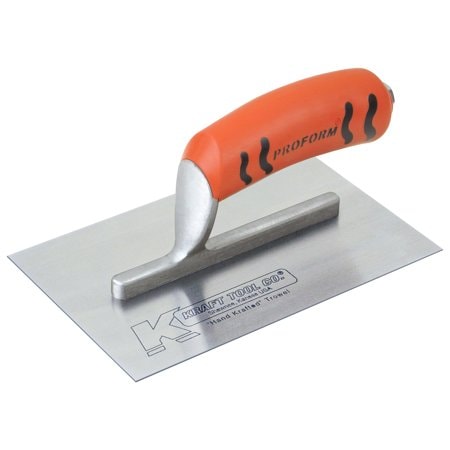 Kraft Tool Finishing Trowel, 8"L, Carbon Steel, Square PL407PF