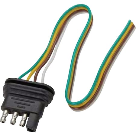 Towsmart 12'' 18 Ga. 4-Way Flat Trailer Wiring Connector 1441