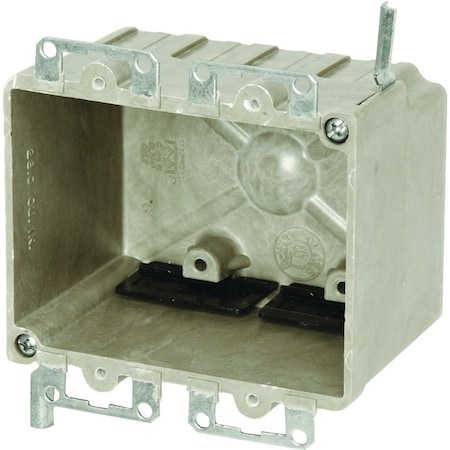 Fiberglassbox Electrical Box, 2-Gang, Fiberglass/Polyester, Beige/Tan, Wall 9312-EWK