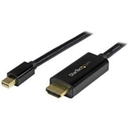 Dynamicfunction 6 ft. Mini Display Port to HDMI Converter Cable 4K, Black DY37906