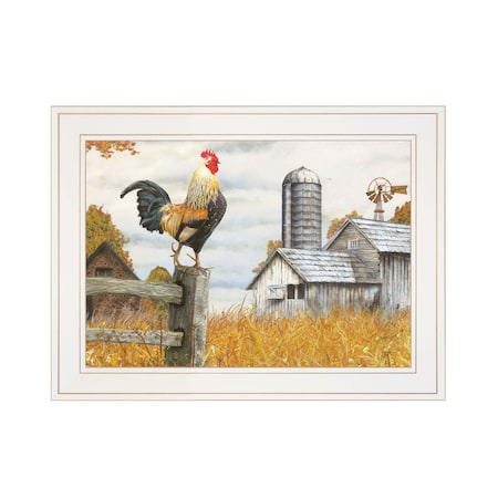 Down on the Farm II White Framed Print Wall Art