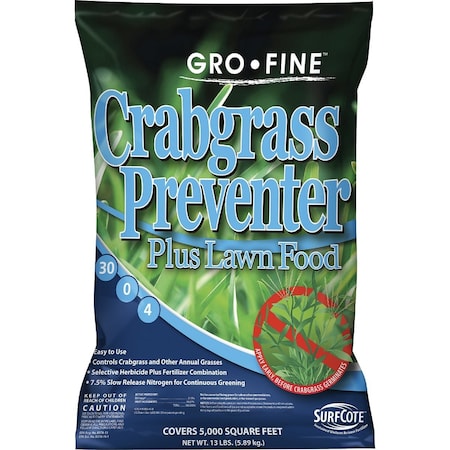 Gro-Fine 13 Lb. 5000 Sq. ' 30-0-4 Lawn Fertilizer with Crabgrass Preventer GF11590