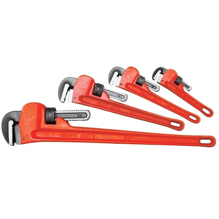 Performance Tool 4 pc. Pipe Wrench Set, Drop Forged Steel Jaws, 8 10 14 24 in. W1136