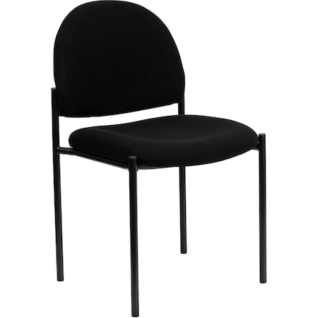 Flash Furniture Black Fabric Stack Chair BT-515-1-BK-GG